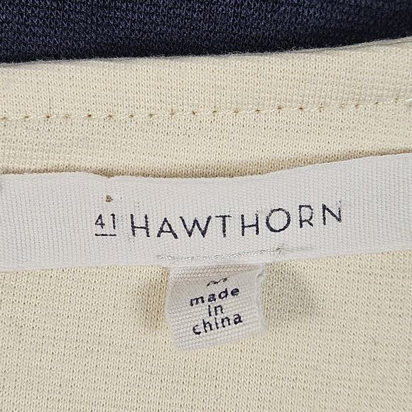 41 Hawthorn A Line Dress Blue White ColorBlock Stretch Lined Zip Womens Medium - Picture 3 of 6